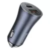 Carregador de automóvel Baseus TZCCJD-0G 40W cinzento-escuro — carregador USB para automóvel, saída de 40W