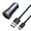 Carregador de automóvel Baseus TZCCJD-0G 40W cinzento-escuro — carregador USB para automóvel, saída de 40W