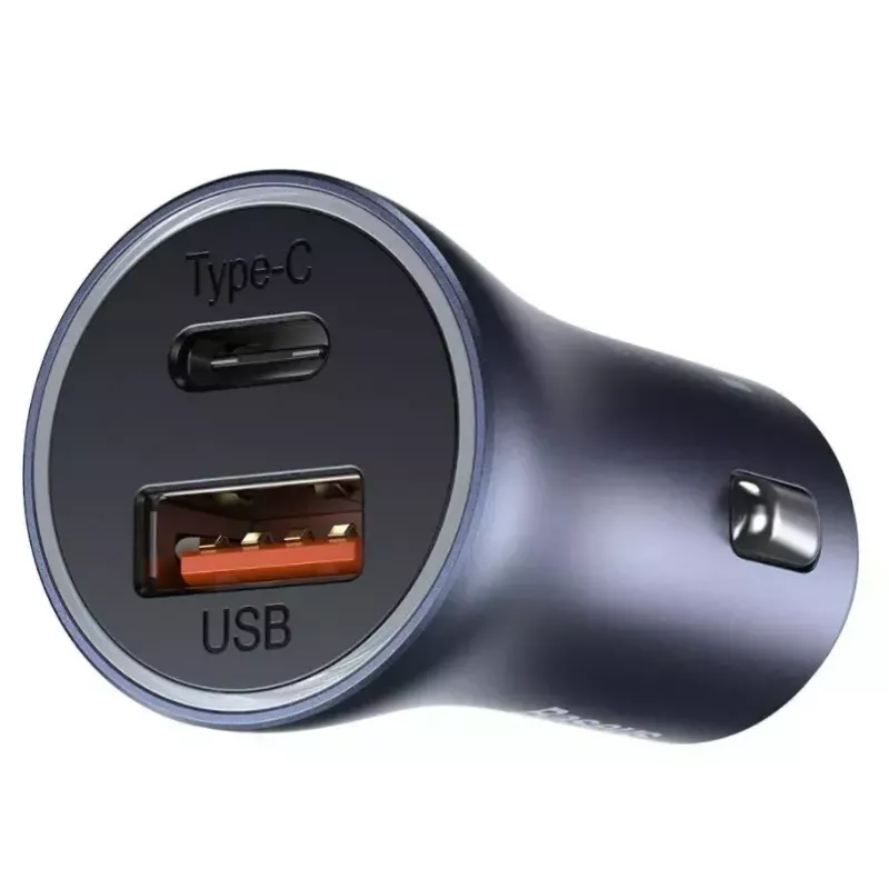 Carregador de automóvel Baseus TZCCJD-0G 40W cinzento-escuro — carregador USB para automóvel, saída de 40W