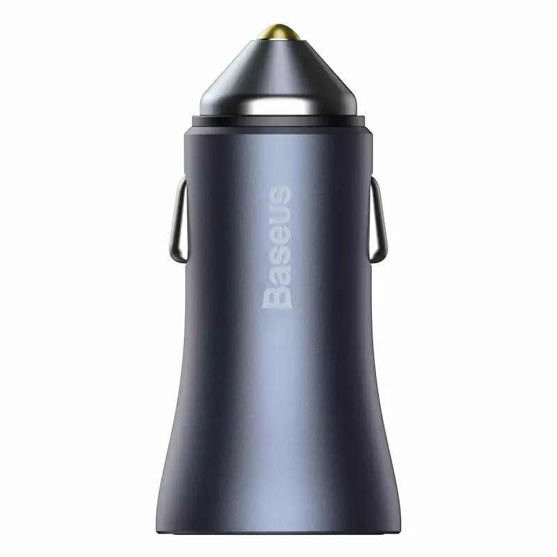 Carregador de automóvel Baseus TZCCJD-0G 40W cinzento-escuro — carregador USB para automóvel, saída de 40W