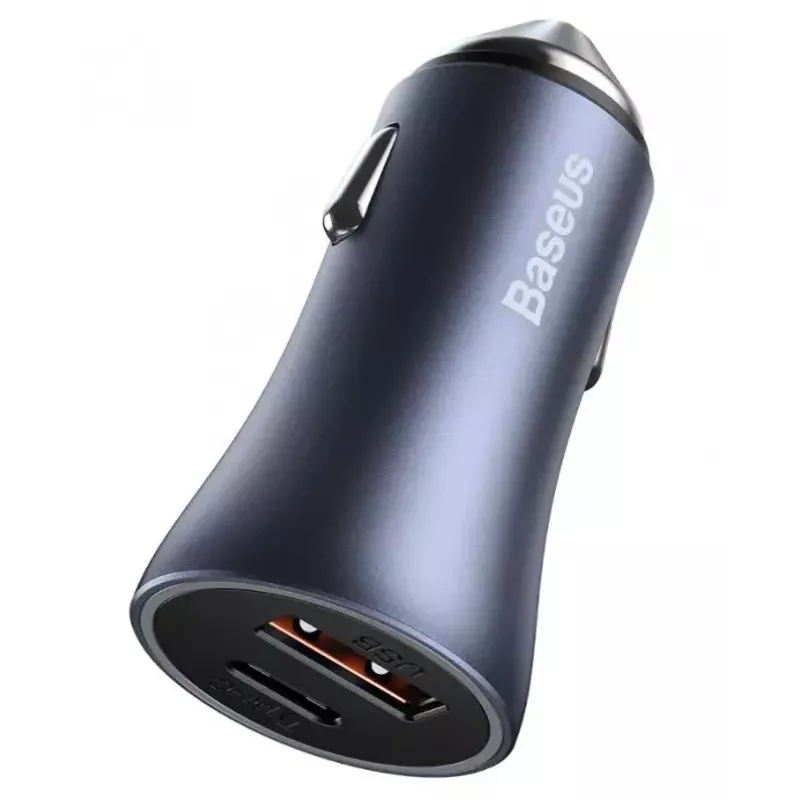 Carregador de automóvel Baseus TZCCJD-0G 40W cinzento-escuro — carregador USB para automóvel, saída de 40W