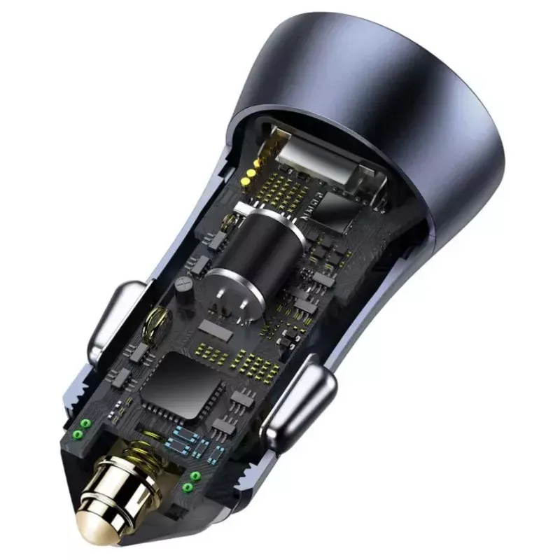 Carregador de automóvel Baseus TZCCJD-0G 40W cinzento-escuro — carregador USB para automóvel, saída de 40W