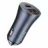 Carregador de automóvel Baseus TZCCJD-0G 40W cinzento-escuro — carregador USB para automóvel, saída de 40W