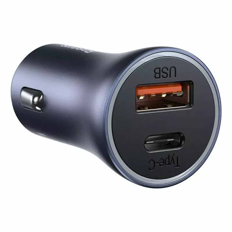 Carregador de automóvel Baseus TZCCJD-0G 40W cinzento-escuro — carregador USB para automóvel, saída de 40W