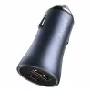 Carregador de automóvel Baseus TZCCJD-0G 40W cinzento-escuro — carregador USB para automóvel, saída de 40W