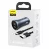 Carregador de automóvel Baseus TZCCJD-0G 40W cinzento-escuro — carregador USB para automóvel, saída de 40W