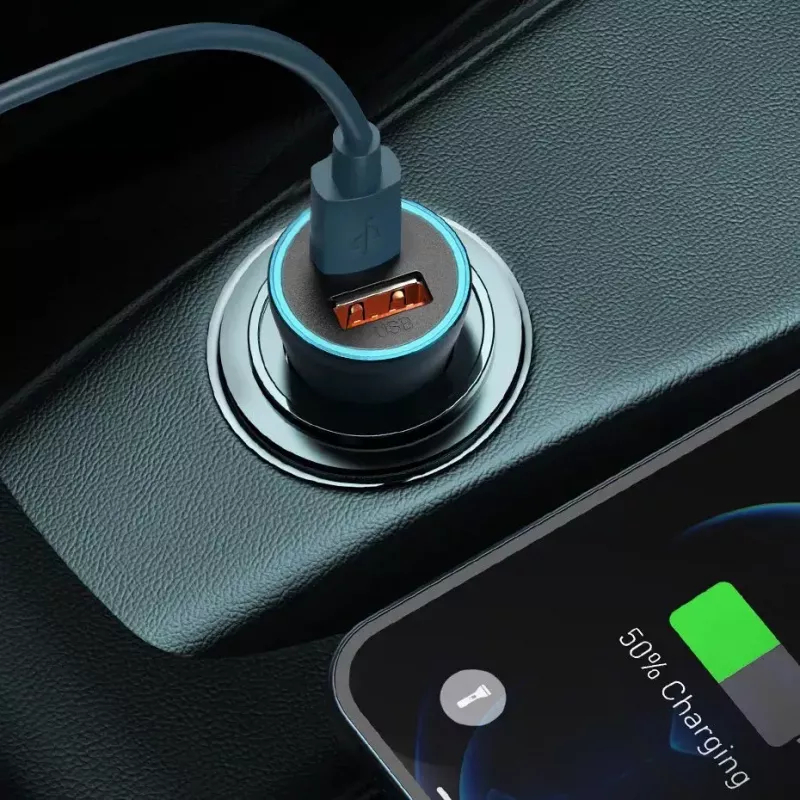Carregador de automóvel Baseus TZCCJD-0G 40W cinzento-escuro — carregador USB para automóvel, saída de 40W