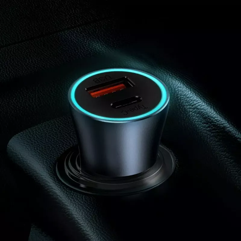 Carregador de automóvel Baseus TZCCJD-0G 40W cinzento-escuro — carregador USB para automóvel, saída de 40W