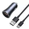 Carregador de automóvel Baseus TZCCJD-0G 40W cinzento-escuro — carregador USB para automóvel, saída de 40W