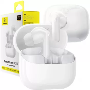Auscultadores In-Ear TWS Baseus Bass BP1 NC – cancelamento ativo de ruído, branco