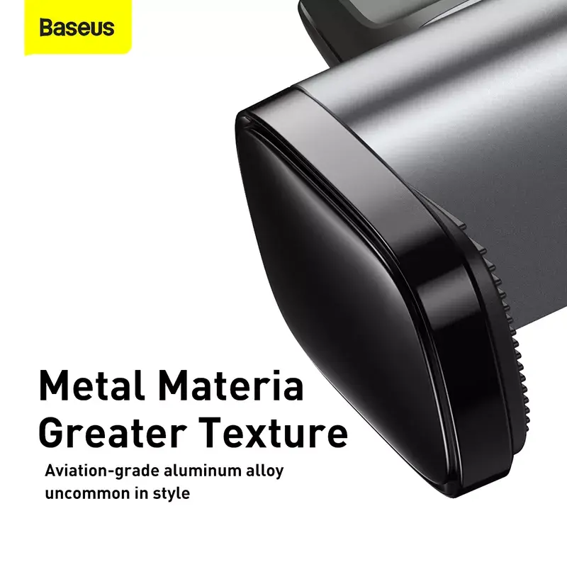 Suporte ativo Baseus Steel Cannon para telemóvel preto prateado