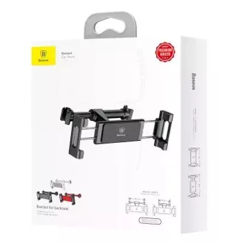 Baseus SUHZ-01 suporte de apoio de cabeça traseiro para automóvel para tablets/smartphones 4,7-12,9 polegadas, preto