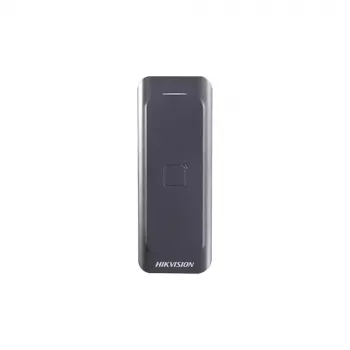 Leitor de controlo de acessos Hikvision DS-K1802E, preto, DC 0–12 V, máx. 0,15 A, 115,9×43,3×17 mm