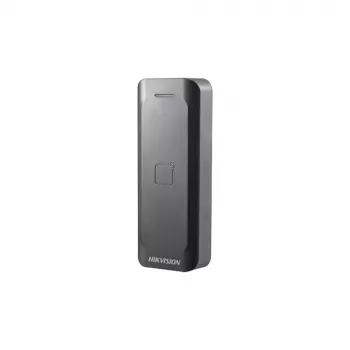 Leitor de controlo de acessos Hikvision DS-K1802E, preto, DC 0–12 V, máx. 0,15 A, 115,9×43,3×17 mm
