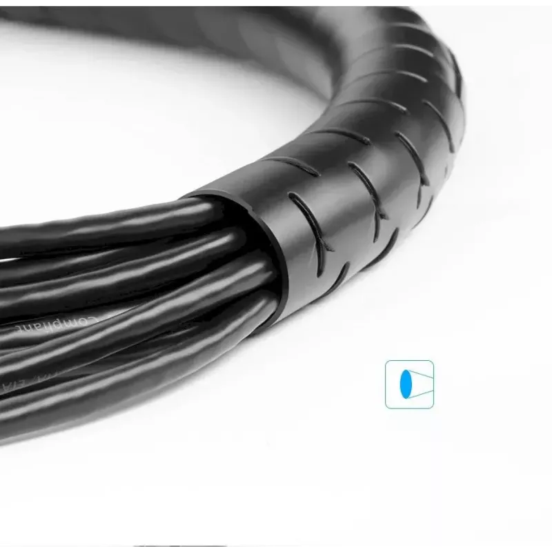 Organizador de cabos UGREEN espiral preto — enrolamento em espiral, 1 unid.