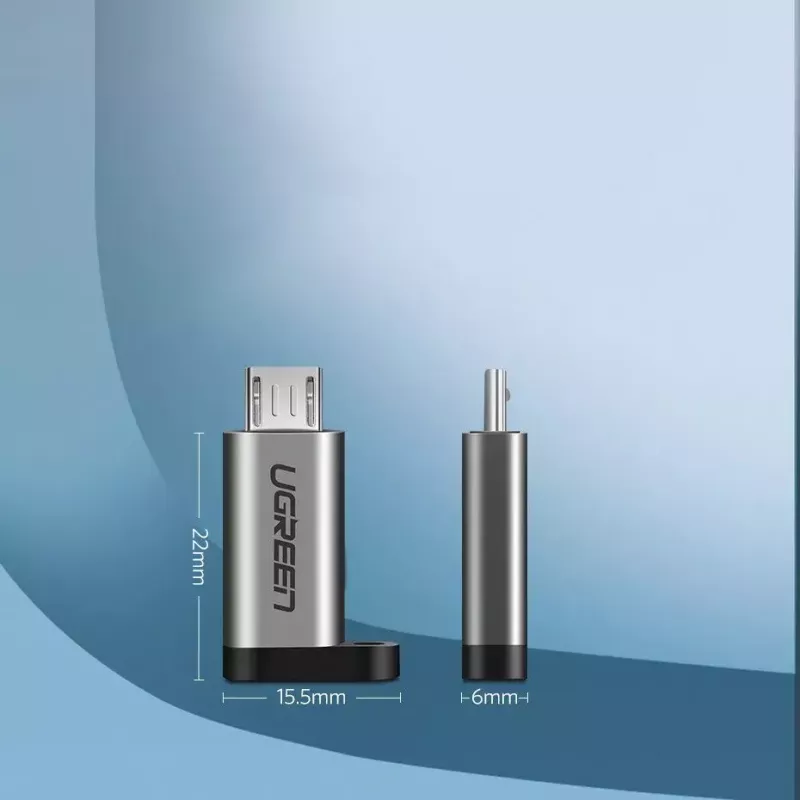 UGREEN adaptador de USB-C para micro USB, cinzento