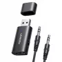 Adaptador de áudio Bluetooth UGREEN UGR1207BLK Bluetooth 5.1 com saída AUX de 3,5 mm