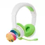 BuddyPhones School+ – com fios e sem fios Bluetooth, USB-C, circumaural, 20–20000 Hz, 147 g, verde/branco