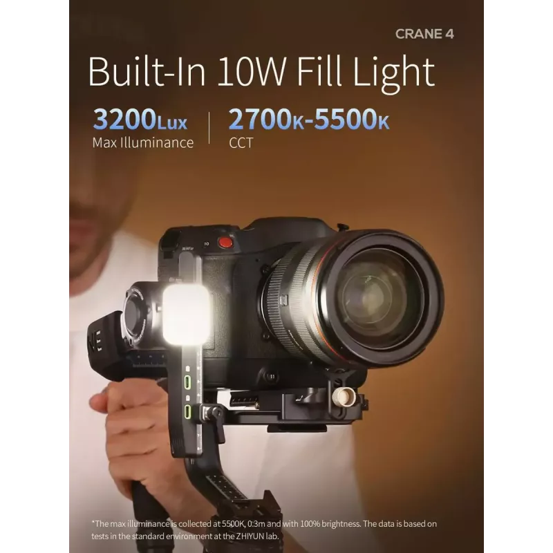 Gimbal Zhiyun Crane 4 estabilizador de 3 eixos com até 10 horas de autonomia