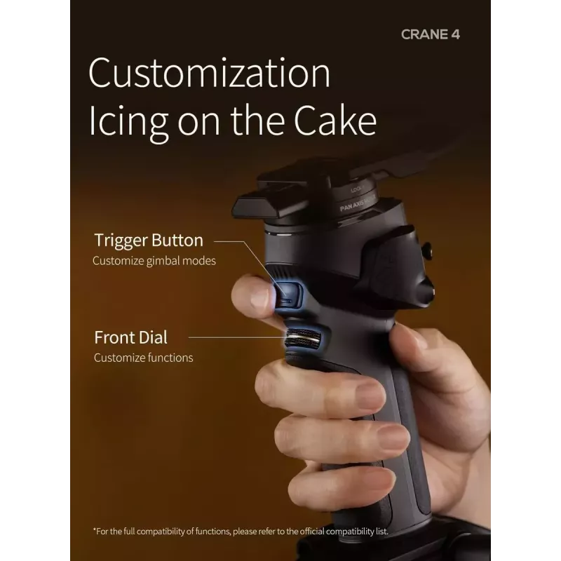 Gimbal Zhiyun Crane 4 estabilizador de 3 eixos com até 10 horas de autonomia