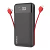 Powerbank Dudao K1Pro 20000 mAh 15 W com 4 cabos integrados, preto
