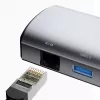 Dock para portátil DUDAO A15PRO com fios USB 3.2 Gen 1 Type-A Type-C cinzento