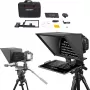 Teleprompter Desview T12 de 12 polegadas, teleprompter leve com altura ajustável