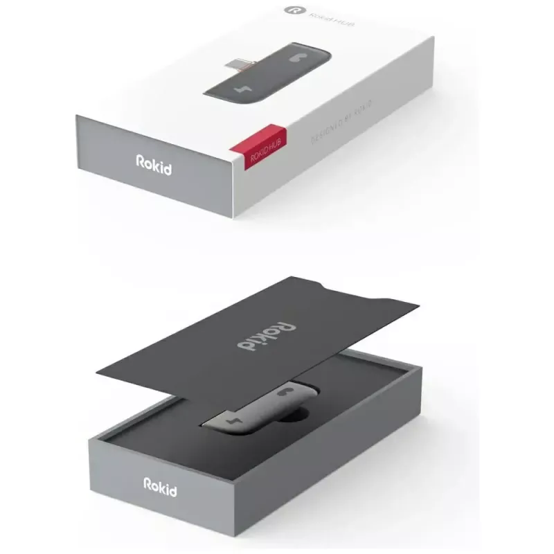 Adaptador USB-C Rokid UNB23010 – 2 portas USB-C, preto