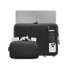 Kit de capa Tomtoc TOM-A13-C12D para MacBook Pro/Air de 13 polegadas — preto