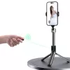 Pau de selfie Dudao F18 — suporte passivo para telemóvel, branco, ABS e alumínio