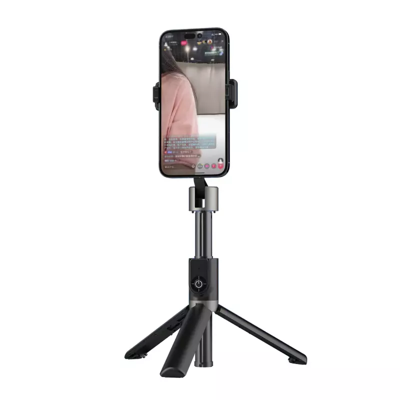Pau de selfie Dudao F18 — suporte passivo para telemóvel, branco, ABS e alumínio