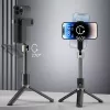 Pau de selfie Dudao F18 — suporte passivo para telemóvel, branco, ABS e alumínio