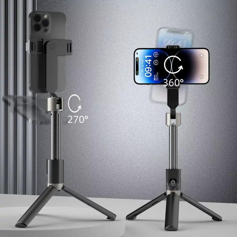 Pau de selfie Dudao F18 — suporte passivo para telemóvel, branco, ABS e alumínio
