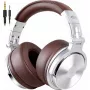 Auscultadores over-ear OneOdio Pro40 prateado-castanho A-AA09-02 com isolamento acústico