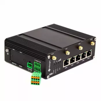 Router industrial Milesight UR35 Pro 4G WiFi4 GPS — 4G móvel, Wi-Fi 4, GPS, design robusto