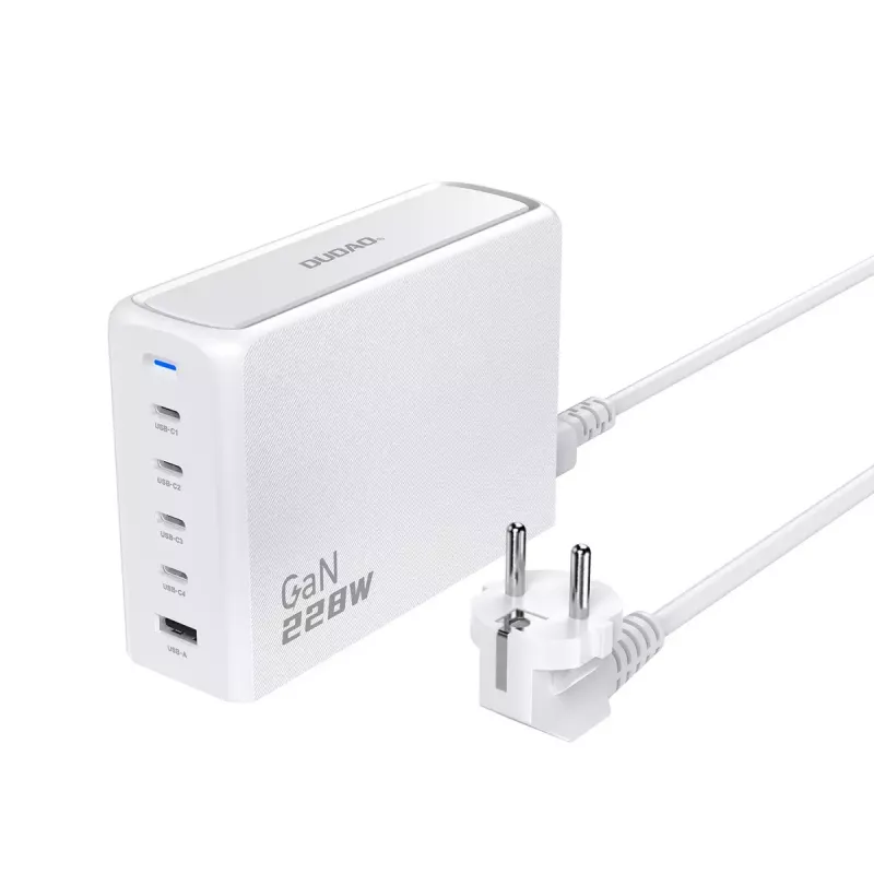 Carregador DUDAO A228EU 228 Watt GaN 4x USB-C 1x USB-A