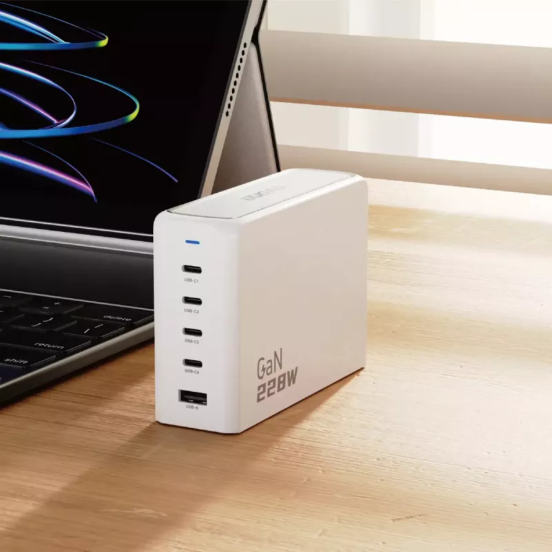 Carregador DUDAO A228EU 228 Watt GaN 4x USB-C 1x USB-A