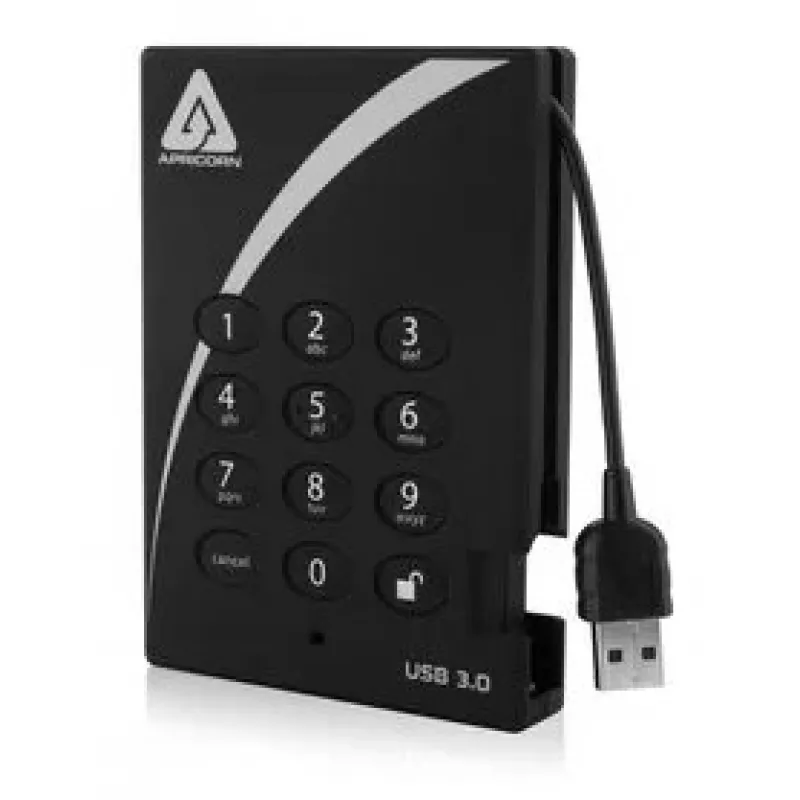 Disco externo Apricorn 1TB USB Type-A 3.2 Gen 1 Aegis Padlock Fortress