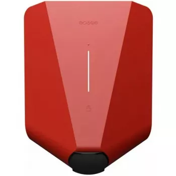 Cobertura frontal Easee acessório de carregamento para veículos elétricos vermelho interior e exterior