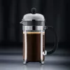 Cafeteira French Press BODUM Chambord 8 chávenas, estrutura preta com jarra de vidro e cromado