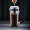 Cafeteira French Press BODUM Chambord 8 chávenas, estrutura preta com jarra de vidro e cromado