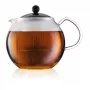 Bule de chá BODUM Assam Single 500 ml — pega preta, vidro transparente
