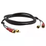 Cabo de áudio Kramer Electronics C-2RAM/2RAM-3 0,9 m 2xRCA preto