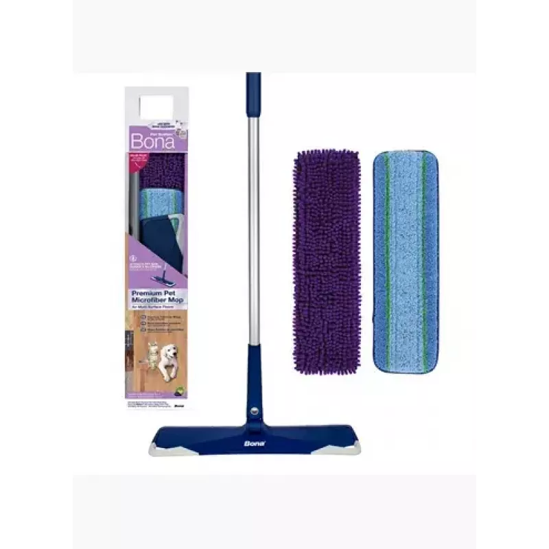 Mopa de microfibra seca e húmida Bona CA102085 azul laminado azulejo madeira