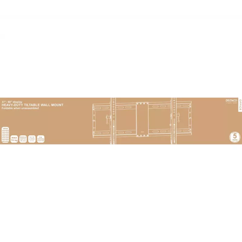 Suporte de TV Deltaco ARM-0204 2,03 m (80 polegadas) preto