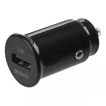 Carregador de automóvel Deltaco USB-CAR123 universal preto