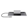 Dock para portátil Deltaco USBC-DOCK2 com fios USB 3.2 Gen 1 Type-C cinzento