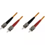 Cabo de fibra ótica DELTACO FB-35, OM1 62,5 µm, 5 m, 2×ST full duplex