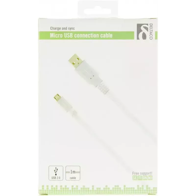 Cabo USB Deltaco MICRO-100
