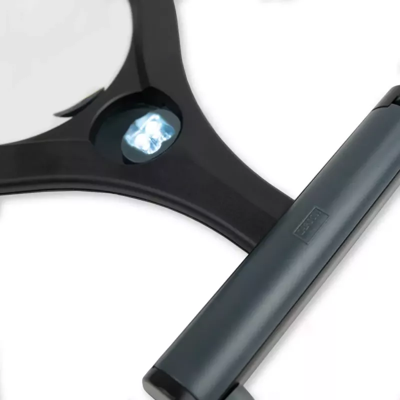 Lupa de mão Carson LumiCraft 2x, LED, a pilhas, preto, 135×23×226 mm